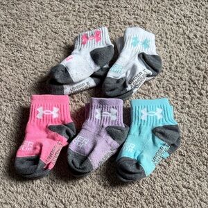 Under Armour toddler girl Colorful Ankle Socks - 5 Pack